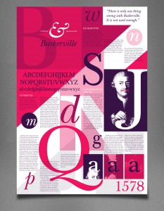 Baskerville typography poster